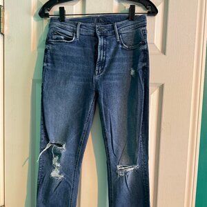Mother Jeans Size 27 The Mid Rise Dazzler Ankle Fray in Weekend Warrior